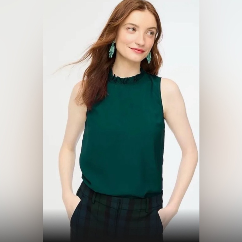 NWT J Crew Ruffle Neck Bow Back Blouse